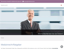Tablet Screenshot of medizinrecht-ratgeber.de